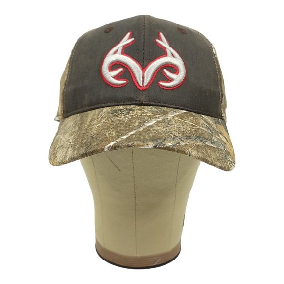 Realtree Edge Camo Embroidered Antlers Logo Snapback Cap Trucker Hunter Hat NEW - Picture 7 of 12